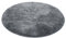 Kinzler J-10001/100 anthrazit Badematte, Mikrofaser, 90 cm rund