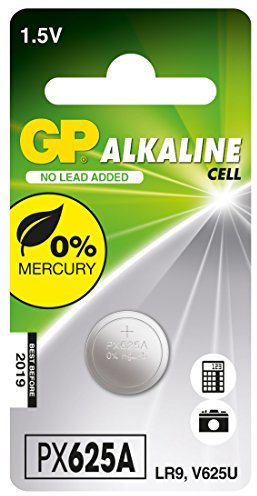 PX625A - Set da 1 Pila | GP Alcaline | Batteria a bottone V625A - LR9 da 1,5V - Lunga Durata