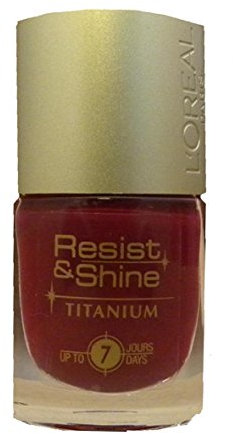 Resist and Shine Titanium Nail Polish by L'Oreal Paris Deep Geranium 603