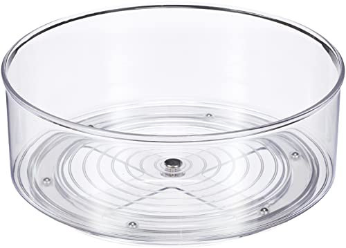 iDesign Cabinet/Kitchen Binz Drehteller, kleiner Schrank Organizer aus Kunststoff, durchsichtig, Sonstige, 22,9 cm x 8,6 cm