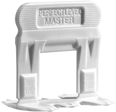 T-Lock TM 1/8 (3mm) PERFECT LEVEL MASTER TM Professional Anti lippage Tile leveling system - (spacers only), Red wedges not included and sold separately! (250 Clips)