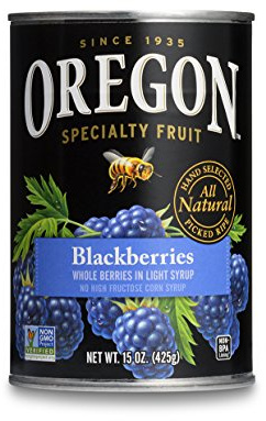 Oregon Fruit Blackberries in Syrup, 15-Ounce Cans (Pack of 8)