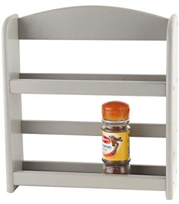 Apollo 4941 Spice Rack 2-tier GREY, Wood, 7 x 27 x 24.5 cm
