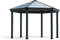 Canopia by Palram Pavillon wasserdicht Roma Hexagon Gartenpavillon stabil und Winterfest 3.6x4 m Alu Grau