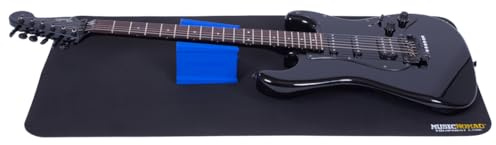 MusicNomad MN207 Premium Instrument Work Mat & Cradle Cube Neck Support, Black