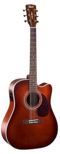 CORT A-001 – 0898 – 0 Akustikgitarre Dreadnought Cutaway elektrifiziert