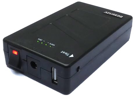 12V DC 3800mah / 5V USB 5800mah 30W 45.6Wh Rechargeable Lithium Ion, Li-ion Battery Pack Power Bank for CCTV Cameras, LED Strip Lights and more. With UK Charger