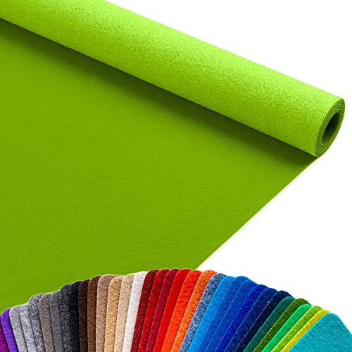 Primaflor Event-Teppich Meterware Podium - Hellgrün, 1,00m x 3,00m, Viele Farben, Rutschfester Gangläufer, Schwer Entflammbarer Hochzeits-Läufer, B1 Messeteppich