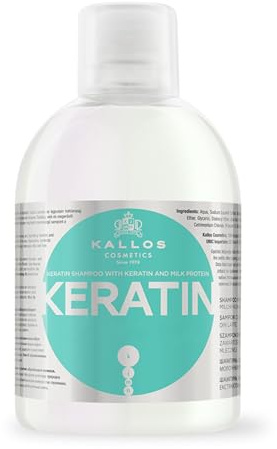 Kallos KJMN Keratin Regenerating Shampoo with keratin and milk protein for dry, damaged and chemically treated hair 1000 ml - 33,81 Fl Oz
