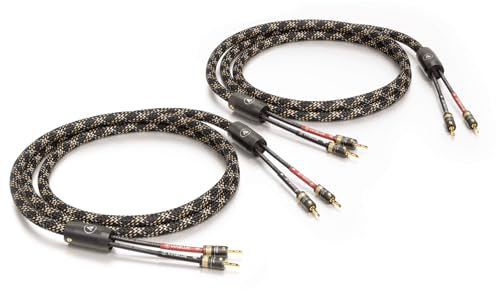 VIABLUE SC-2 Silver Single-Wire * High-End Lautsprecherkabel * T6s Bananenstecker, echtvergoldet * 1 Paar * mit Splitter * 800 cm * 8 m