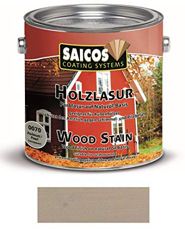Saicos Holzschutzlasur 0070 Perlmutt 2,5 Liter Gebinde