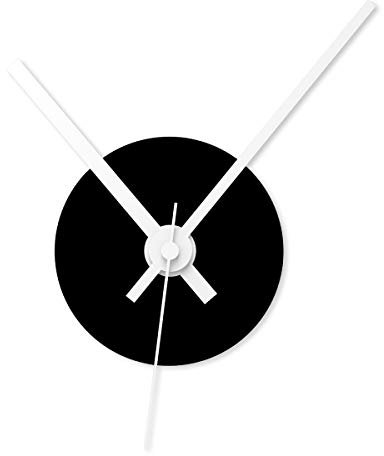 WANDKINGS Wanduhr Solo Clock mit Uhrwerk & Uhrzeigern (Farbe: Uhr=Schwarz, Zeiger=Weiß)