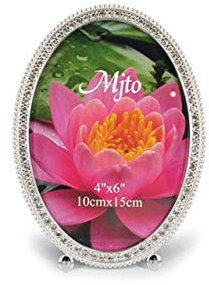 Ten Portafoto ovale Crystal silver plated cod.EL9891 cm 15x10x1h by Varotto & Co.