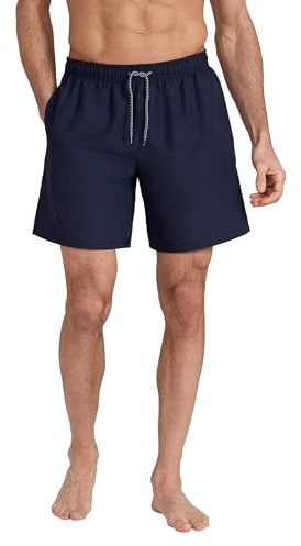 Mountain Warehouse Aruba Mens Swim Shorts - Fast Dry Swimming Trunks, Lightweight Board Shorts, Adjustable Draw Cord Beach Short Pants - Spring Summer, Holidays Navy S