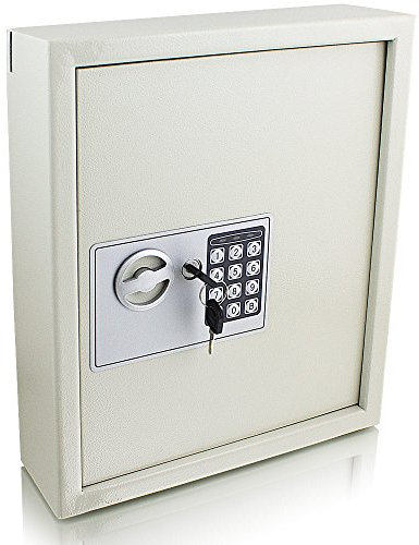 Elektronischer Schlüsselsafe Safe Tresor Schlüsselkasten Schlüsseltresor Schlüssel Sicherheitssafe mit 48 Schlüsselhaken Lichtgau