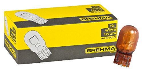 BREHMA 10x Orange Glassockel Blinkerlampe 12 V 21W WY21W WX3x16d