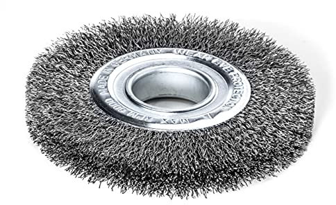 Lessmann Rundbürste / Bürste (Durchmesser 80mm, breit 18-20 mm, Rohr 20mm Stahldraht) 312142