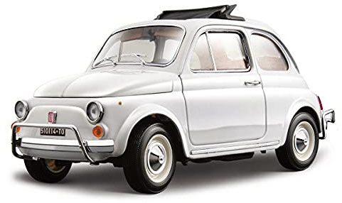 Bburago - Fiat 500L 1968 - Modellino Realistico Auto d'Epoca in Scala 1:18, Replica Diecast con Aperture, 2 Colori Casuali, Licenza Ufficiale Fiat, Età Consigliata 3+ Anni