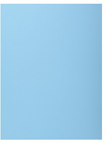 Exacompta - Réf. 339006E - Paquet de 50 chemises rigides avec 1 rabat SUPER 210 g/m² - couleurs pastel - chemises certifiées PEFC™- dimensions 24 x 32 cm pour documents format A4 - couleur bleu clair