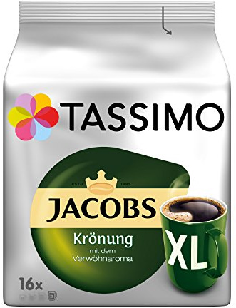 Tassimo Kapseln Jacobs Krönung XL, 16 Kaffeekapseln für 16 Getränke