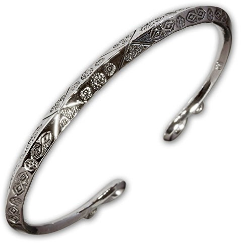 Fly Style Wikinger Armreif aus 925 Silber - Torque Armband Wikinger Armschmuck Armspange