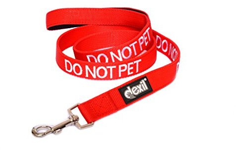 Dexil Limited DO NOT PET Red Colour Coded 60cm 120cm 180cm Padded Dog Lead PREVENTS Accidents By Warning Others of Your Dog in Advance (120cm)