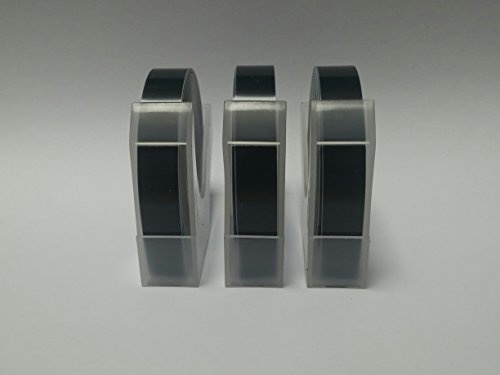Motex E101 Embossing Tape - 3 Pack - Black Tape