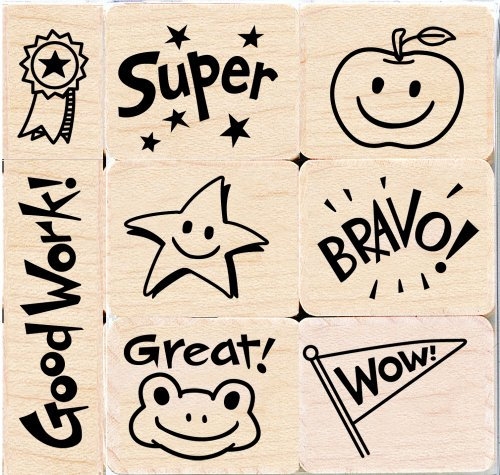 Hero Arts LL599 Wood Sets, Bravo for Teacher