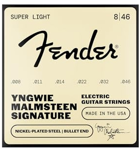 Fender 073-3250-600 Cuerdas de guitarra eléctrica Yngwie Malmsteen 8-46