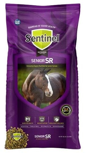 Blue Seal Sentinel Senior SR Feed - Great for Prematurely Aging Horses or Horses with Poor Teeth - 50lb Bag