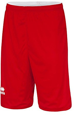 Errea unisex barn Chicago Double kort sportbyxa, röd/vit, YXS