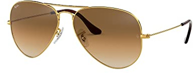 Ray-Ban Men's Aviator Sunglasses, Gold (Goldfarben), L UK