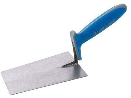 Silverline Tools 664458 Paleta de Albañil con Mango Engomado, 180 x 110 mm, Color Azul