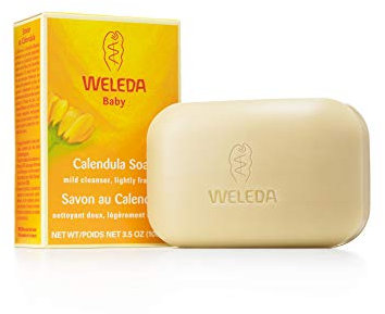 Weleda Soap with Calendula, Natural Soap, Sensitive Skin, For Women & Men, Dermatologically Tested, 100% Certified Natural, Organic, Vegan, 100g