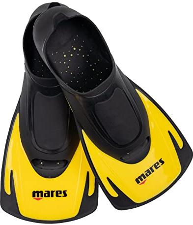 Mares Hermes – Pinne corte versatili unisex per nuoto e immersione, pinne piscina leggere e confortevoli con scarpetta aperta