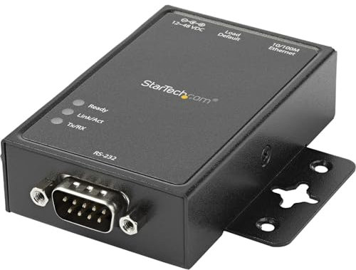 StarTech.com 1 Port RS232 auf IP Ethernet Geräteserver - Seriell IP Konverter - Aluminium Seriell IP Geräteserver