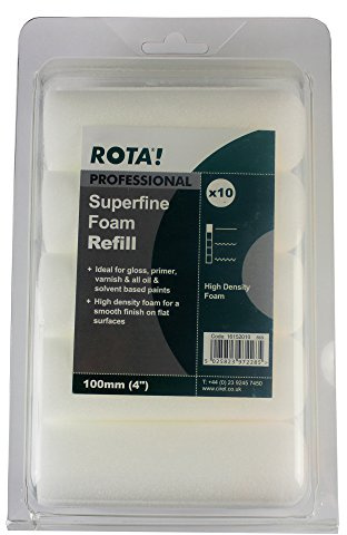 10 x Pro-Finish High Density Foam Mini Rollers 4 | 100mm Superfine Foam Paint Roller Refills