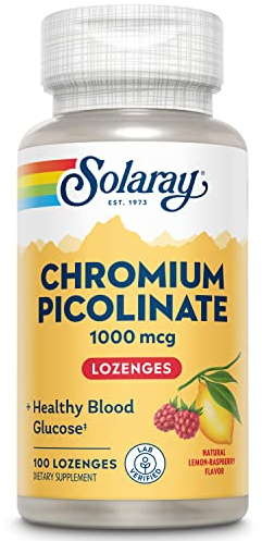 Solaray Chromium Picolinate Lozenges 1000mcg, | 100 Count
