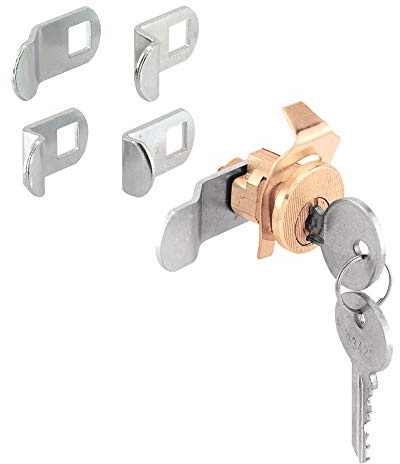 Prime-Line productos U 9940 correo caja cerradura, acabado en latón, 5 Cámaras, 5 pines, W/2 llaves