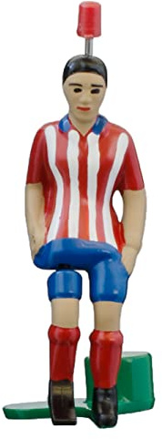 TIPP-KICK at. Madrid Top-Kicker I Original Football Player Figures for Kids and Adults I Suitable for all Table Football Games I Red/White Jersey