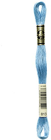 DMC 117-813 6 Strand Embroidery Cotton Floss, Light Blue, 8.7-Yard