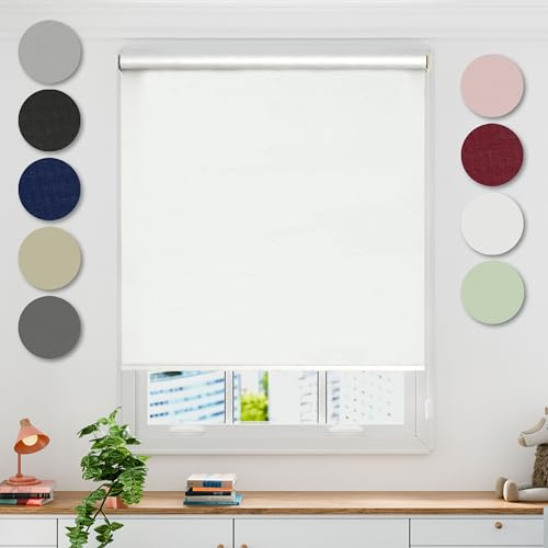 Emma Barclay Blackout Roller Blind in White - Width 120 x Drop 165cm