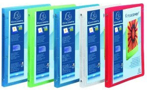 Exacompta 12 x Präsentationsringbuch Chromaline A4 Maxi 30mm 2 Ringe farbig Sortiert