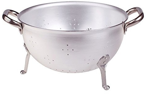 Pentole Agnelli ALMA11522 Passoire 3 Pieds avec 2 Poignées en Acier Inoxydable, Aluminium, 22 cm
