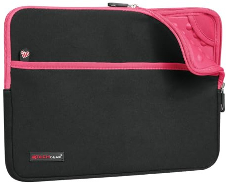 TECHGEAR Neoprene Zipped Sleeve Case Cover 11-13, Anti-Shock Lining fits iPad Pro 13 / Pro 12.9, Samsung Tab S10/S9/S8 Plus S9 FE+ 12.4, Book 12, Surface Pro 11/10/9/8/7, MacBook 13, 11 Laptops