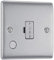 BG Electrical NBS55-01 abgesicherte Anschlusseinheit mit Kabelauslass, gebürsteter Stahl, 13 A