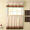 Curtainworks Cafe Au Lait Vorhang und Volant, 3-teilig, Beige