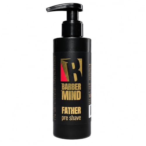 Barber Mind Father Gel Pre Rasatura Barba Uomo, gel pre shave con olio di tsubaki, camomilla e malva per pelle morbida e rasatura impeccabile, formula naturale Made in Italy, 100 ml