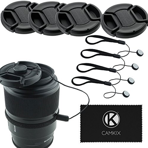 Confezione di copriobiettivi, 4 copriobiettivi snap-on per fotocamere DSLR incluse Nikon, Canon, Sony, copriobiettivo incluso, 67 mm