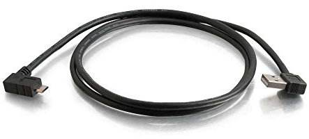 C2G 81706 3M USB 2.0 A Right Angle to Micro USB B Right Angle Cable,Charger suitable for Samsung/Android Phones and Other Devices,Black